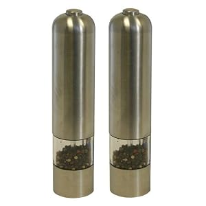 iTouchless Automatic Pepper Mills/Salt Grinders Set - Stainless Steel