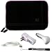 Black - Purple Stylish Sleeve Premium Cover Case with Aerotechnology Protection and with front pocket for accessories For Barnes & Noble NOOK COLOR eBook Reader Tablet + Includes a eBigValue (TM) Determination Hand Strap + Includes a Travel USB Car Charger Kit + Includes a USB Data Sync Cable for your eReader + Includes a Travel USB Home Wall Charger Kit