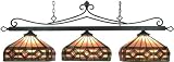 Tiffany Mission Lamps, Three Light Billiard/Island Lamp by Landmark Lighting