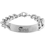 NFL New England Patriots Stainless Steel Sports Link ID Bracelet