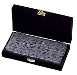 IMAGE OF Domino Double 6 Silver Marbleized Tiles Jumbo Tournament Size