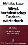 Mittelhochdeutsches Taschenwoerterbuch