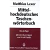 Mittelhochdeutsches Taschenw�rterbuch