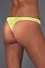 Silk Knit Thong - green with white trim