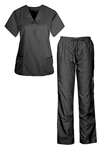 G Med Unisex Scrub Set V-neck Top and Pant 2 PC Set