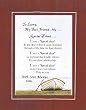 Personalized Touching and Heartfelt Poem for Special Friends - A Special Friend - Poem on 11 x 14 inches Double Beveled Matting