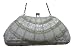 fully beaded handmade evening handbag silver with mental strap