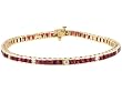 14K Yellow Gold Ruby and Diamond Bracelet