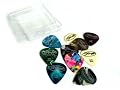 Professional Guitar Plectrum Case Holder and 10 Plectrums - Clear box