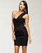 bebe One Shoulder Asymmetric Linen Dress