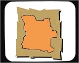 Mouse Pad with Angola, geographical, map, outline, geography, region, place, land