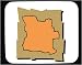 Decorated Mouse Pad with Angola, geographical, map, outline, geography, region, place...