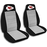2 Black and Silver Kansas City seat covers for a 2007 to 2012 Chevrolet Silverado.... by Designcovers