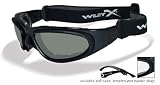 Wiley-X SG-1 Sunglasses / Goggles w/ Interchangeable Lenses Model: Wiley-X w/ SG-1 Gloss Black Frame w/ Polarized Smoke & Clear Lenses Model 75