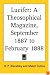 Lucifer - A Theosophical Magazine, September 1887 to February 1888