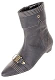 NASCAR Rochelle Womens Dress Boots Shoes Flats Black/Grey