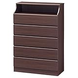 木製シンプルチェスト/タンス ブラウン 【CHESCA】チェスカ