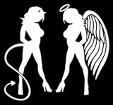 Skin Angel Devil Girl Sticker (Decal) #3 - 5.5"