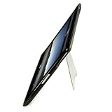 Two Toned Black and Clear Snap On Skin Cover with Kickstand for all models of Apple iPad 2 ( 2nd Generation, wifi , + AT&T 3G , 16 GB , 32GB , MC773LL/A , ect.. ) + Live * Laugh * Love Vangoddy Wrist Band!!!