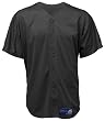 Mizuno Boy's Full Button Mesh Short Sleeve Baseball Jersey, Black, Large