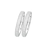 14K White Gold 1 5/8 ct. Diamond Hoop Earrings