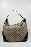 Gucci Handbags Beige Fabric and Brown Leather 203506