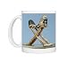 Folding headrest in painted ivory decorated with the head of the protective Photo Mugs