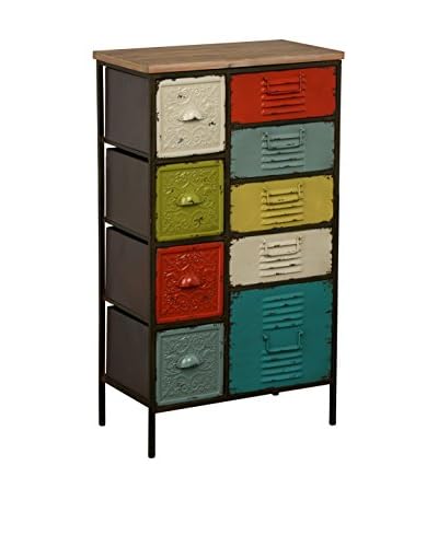 Metal Loft Cassettiera Artigianale Multicolore