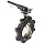 Milwaukee Valve ML222B Series Cast Iron Butterfly Valve, Lug Style, Nickel Plated Ductile Iron Disc, Buna-N Seat, Lever Handle, Flanged