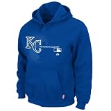MLB Men's Kansas City Royals Authentic Collection Change Up Long Sleeve Hooded Fleece Pullover (Pro Royal, Large)