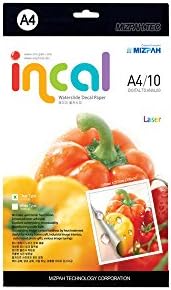 10 Incal/ Waterslide decal paper for Laser clear pack 8.5X11in★ made in Korea (10sheets in pack)