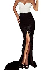 Pleated Embroidered Lace Bandeau Neck Sweetheart Polyester/Spandex Off the Shoulder Checkered Print Floral Print Spring Summer Winter Evening Dress 