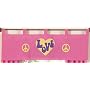 Groovy Pink Peace Sign Window Valance by JoJo Designs