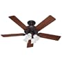 Hunter 25587 The Studio Series 52-Inch Five Cherry/Walnut-Blades-Ceiling Fan, New Bronze