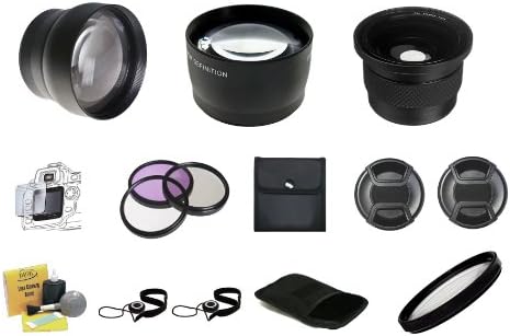 Professional High Definition Lens Accessory Package for SONY ALPH NEX CAMERAS - 40.5mm & 49mm - (NEX-3 Series NEX-5 Series NEX-6 Series NEX-7 Series) Includes: 2.2x Telephoto Lens + 0.43x Wide Angle + 0.42x Fish-eye Lens + (+10) Close-Up lens + 3 Essential Filters For Top Of Telephoto Lens (UV Haze, Circular Polarizer, Fluorescent) + 2 Lens caps (40.5mm & 49mm) + Lens Shade Petal Design (58mm + 2 Stepping Rings 40.5-58mm, 49-58mm) + Extra Rings & More