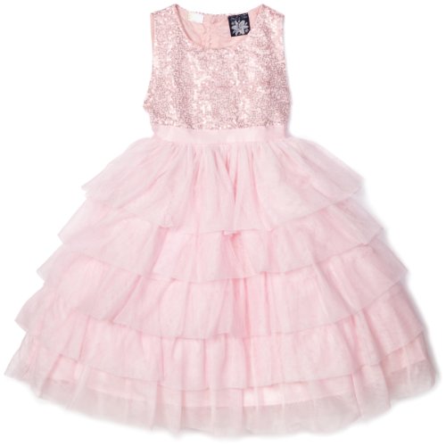 So La Vita Girls 4-6x Tulle Overlay Dress
