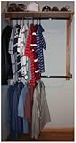 Adjustable Wall Mounting Closet Organizer with Two Clothing Rods and Top shelf by Wooden You Shelving - 44