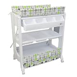 Monsieur Bébé - Table à Langer Avec Baignoire et Rangements - Modèle Petit Pois