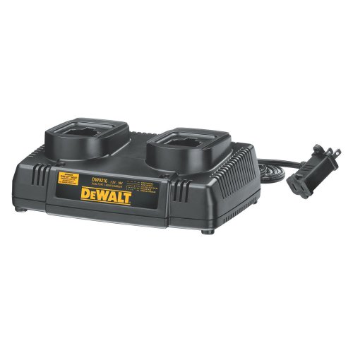 DEWALT DW9216BP 7.2-Volt to 18-Volt Dual Bay Pod Style 1 Hour Battery Charger with 18-Volt NiCad Battery