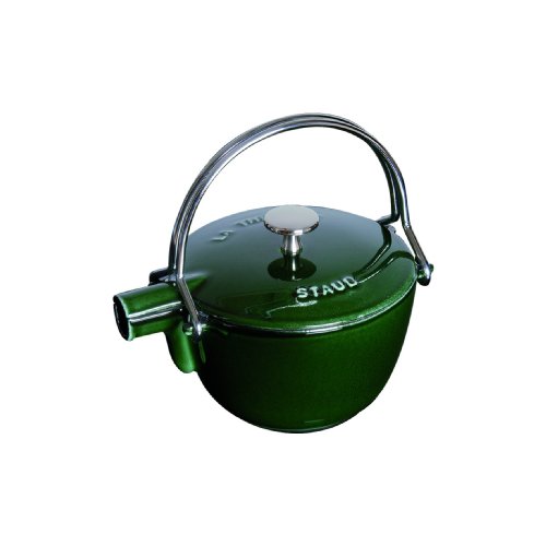 "Staub 1 Quart Round Teapot, Basil" "Staub 1 Quart Round Teapot, Basil"