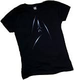 Star Trek Movie - Delta Shield Crop Sleeve Fitted Juniors T-Shirt