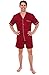 Del Rossa Men's Cotton Pajamas, Short V-Neck Woven Pj Set