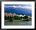 Buildings on Banks of Inn River, Innsbruck, Austria Photography Framed Art Poster Print by Chris Mellor, 31x25