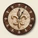Fleur De Lis Decorative Wood Wall Clock