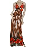 Ever Pretty Pleated Printed Spaghetti Straps Sexy V-neck Boho Summer Dress 09501