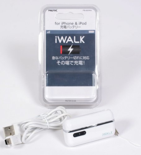 Cover image : プロテック iWALK モバイルバッテリー for iPhone&iPod PIB-800WH ホワイト 【iPhone 3G,3GS,4/iPod nano 5G】