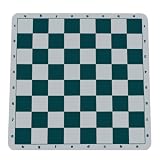 Green Silicone Tournament Chess Mat - 20 Inch Board with 2.25 Inch Squares