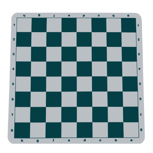 Green Silicone Tournament Chess Mat - 20 Inch Board with 225 Inch Squares Green Silicone Tournament Chess Mat - 20 Inch Board with 225 Inch Squares