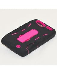 Wireless: New Black/pink Silicon Case+Protector Cover For Motorola Droid RAZR XT912 - Reiko