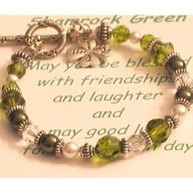 Irish Bracelet with a Claddagh Charm